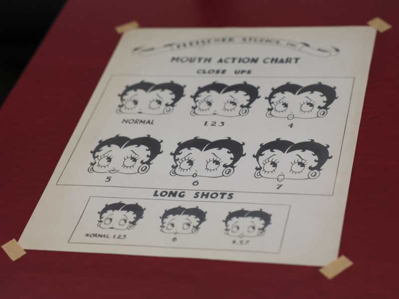 Lo storyboard di Betty Boop in mnostra a Shanghai, in Cina (Foto di Zhe Ji/Getty Images)&nbsp;<br />