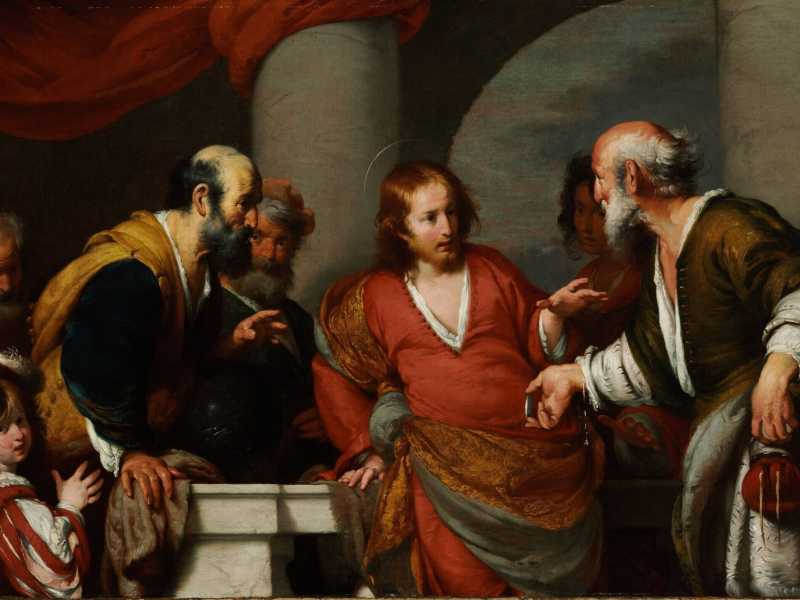 Bernardo Strozzi, Disputa di Cristo con i Farisei sul tributo a Cesare, olio su tela, Uffizi<br />