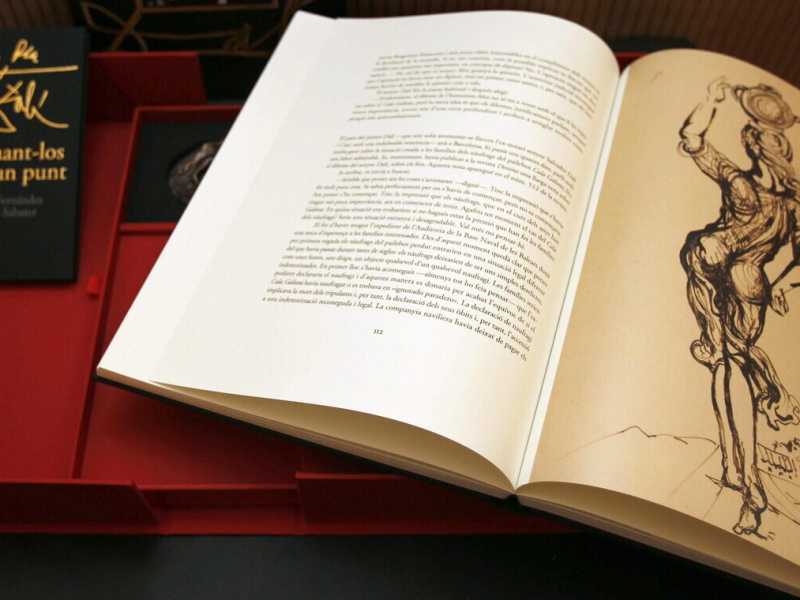 Una delle pagine di un'edizione di lusso di "Obres de museu", libro scritto nel 1980 da Josep Pla. Foto Ansa