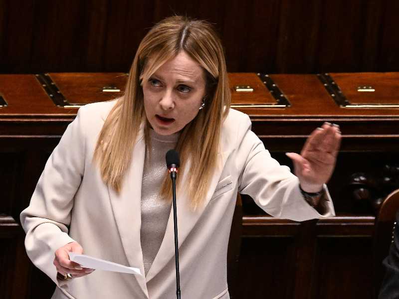 Italian Premier Giorgia Meloni reports to the Lower House on Middle East crisis ahead of European Council, Rome, Italy, 11 March 2026. ANSA/RICCARDO ANTIMIANI