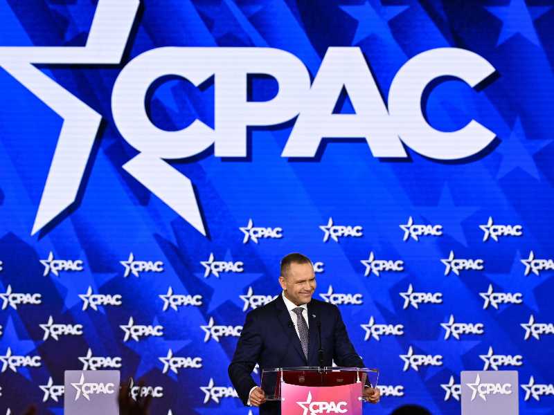 epa12857673 President of the Republic of Poland Karol Nawrocki speaks at the Conservative Political Action Conference (CPAC) in Dallas, USA, 28 March 2026. President Karol Nawrocki is on a working visit to the United States of America.  EPA/Adam Warzawa POLAND OUT