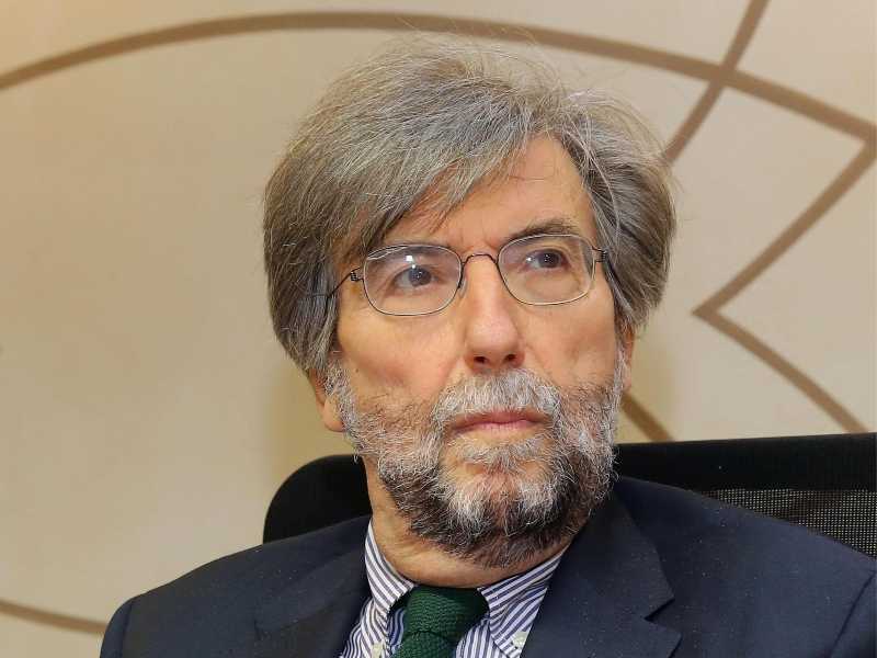 Ernesto Galli della Loggia durante la conferenza dibattito dal titolo "L'Italia in trasformazione,costume,politica ed economia" alla Camera di Commercio di Modena nell'ambito delle celebrazioni dei 150 anni dalla fondazione della BPER Banca a Modena.11 Giugno 2017.ANSA/ELISABETTA BARACCHI