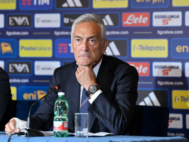 Il presidente della Figc Gabriele Gravina (foto Fabrizio Corradetti per LaPresse)