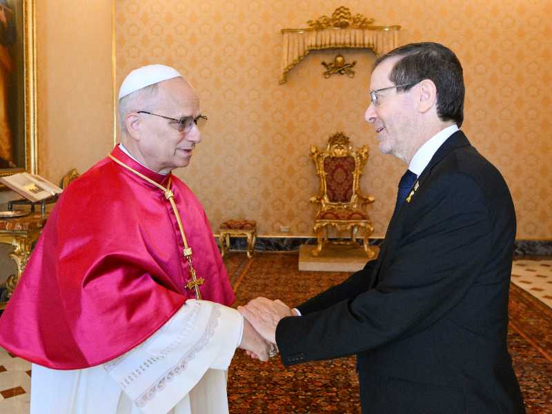Papa Leone XIV riceve in udienza Isaac Herzog il 4 settembre 2025