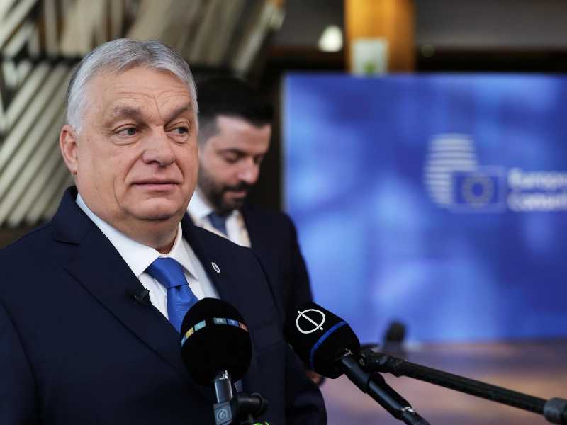 epa12832064 Hungarian Prime Minister Viktor Orban arrives for a formal meeting of the members of the European Council in Brussels, Belgium, 19 March 2026. Leaders are expected to discuss the situation in the Middle East and Iran, continued support for Ukraine, European competitiveness, defence readiness and migration amid rising geopolitical and economic tensions.  EPA/OLIVIER MATTHYS