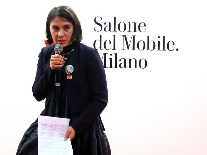 La presidente del Salone del Mobile Maria Porro. Foto Ansa