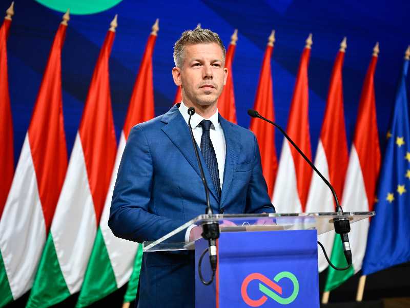 Peter Magyar speaks to the media in Budapest, Hungary, Monday, April 13, 2026, after defeating Prime Minister Viktor Orban's party in the country's parliamentary elections. (AP Photo/Denes Erdos)Associate Press/ LaPresseOnly Italy and Spain