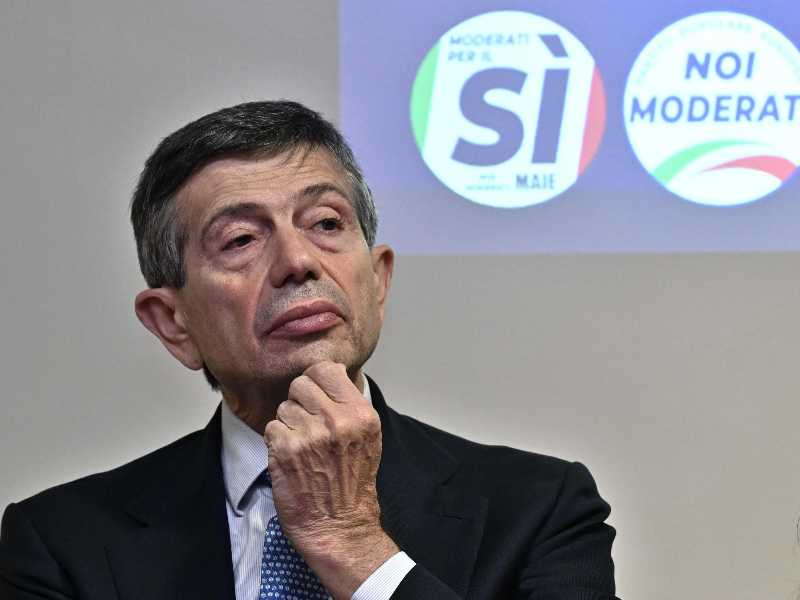 Il presidente di Noi Moderati Maurizio Lupi a Genova a un incontro sulle ragioni del Sì al referendum sulla riforma della giustizia. Genova, 17 marzo 2026. ANSA/LUCA ZENNARO
