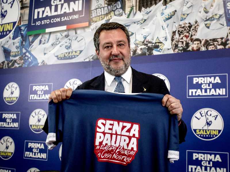 Il vicepremier Matteo Salvini durante una conferenza stampa in via Bellerio a Milano, 15 aprile 2026. ANSA/MOURAD BALTI TOUATI
