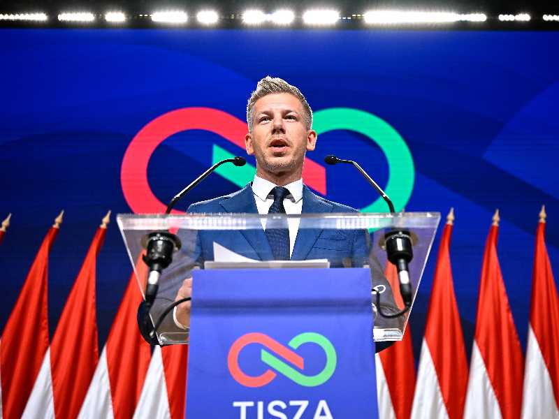 Peter Magyar (foto di Denes Erdos per AP Photo, via LaPresse)