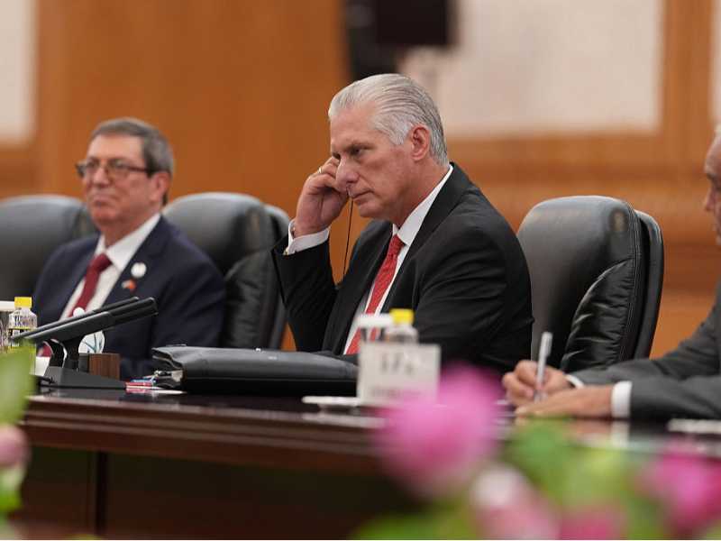 Il presidente cubano Miguel Diaz-Canel, (foto VCG/VCG via Getty Images)