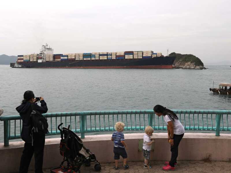 La portacontainer  Touska in una foto di repertorio (Photo by Sam Tsang/South China Morning Post via Getty Images)