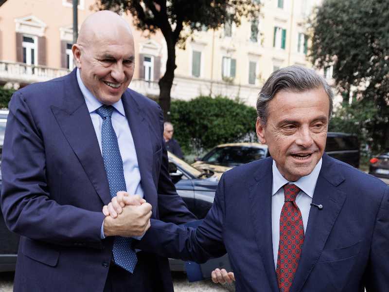 Guido Crosetto e Carlo Calenda - foto LaPresse