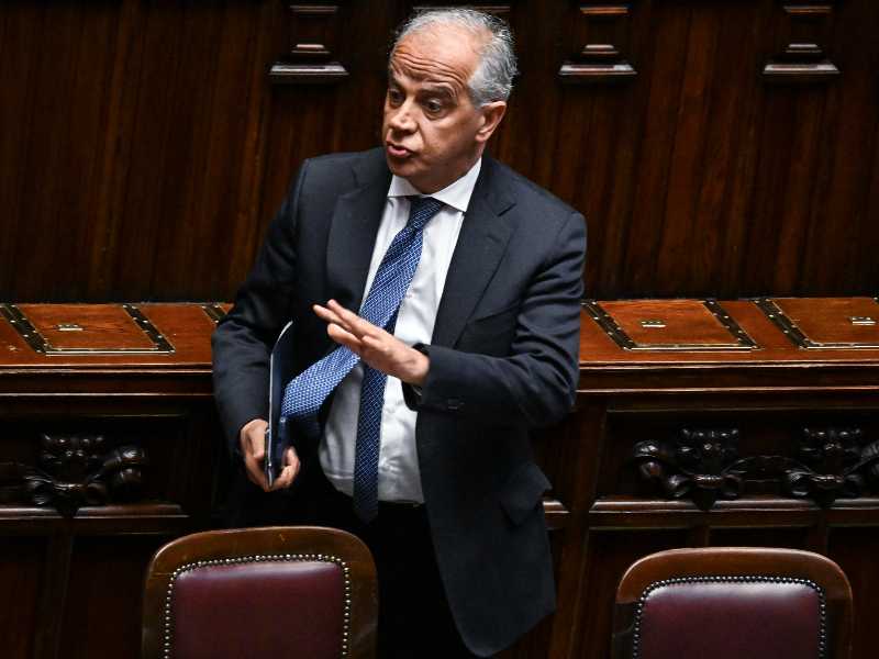 Il ministro dell'Interno, Matteo Piantedosi, durante la seduta nell'aula della Camera sul DL Sicurezza, Roma, 21 aprile 2026. ANSA/RICCARDO ANTIMIANI