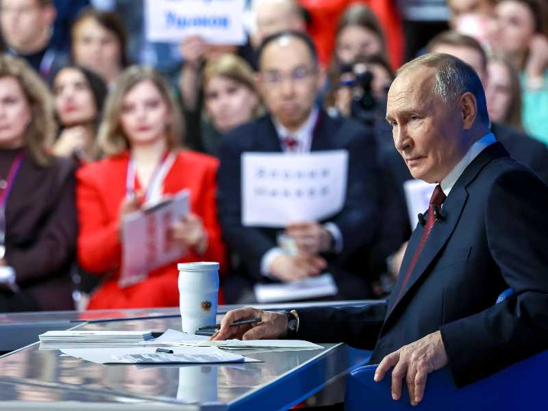 Il presidente russo Vladimir Putin. Foto Ansa