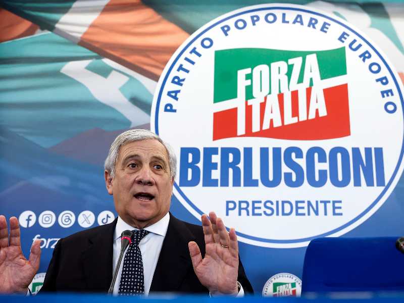 Il segretario nazionale di Forza Italia (Fi) e ministro degli Affari Esteri Antonio Tajani durante la riunione della segreteria di Forza Italia (Fi) sulla campagna per il referendum sulla giustizia, presso i gruppi parlamentari della Camera dei Deputati, Roma, 25 febbraio 2026. ANSA/ANGELO CARCONI