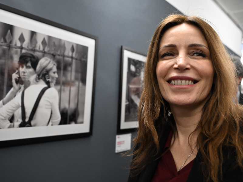 Il presidente dell'Inpgi Roberto Ginex inaugura, con la sottosegretaria alla Cultura, Lucia Borgonzoni, la mostra fotografica A schiena dritta. Tutelare il mestiere della libertà a Roma, 24 marzo 2026. Promossa per i 100 anni dell'istituto, la mostra è visitabile fino al 29 maggio con ingresso libero.ANSA/MAURIZIO BRAMBATTI