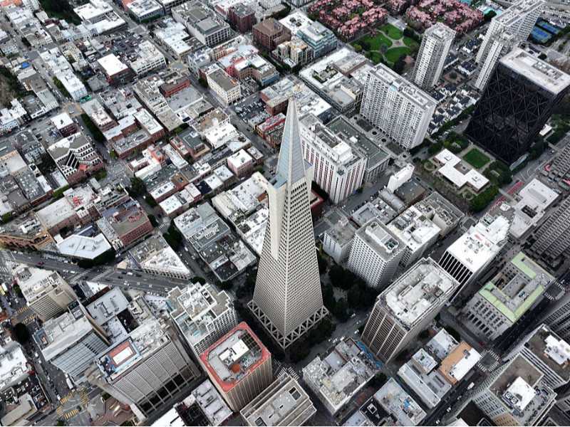 La Transamerica Pyramid a San Francisco (foto Tayfun Coskun/Anadolu via Getty Images)