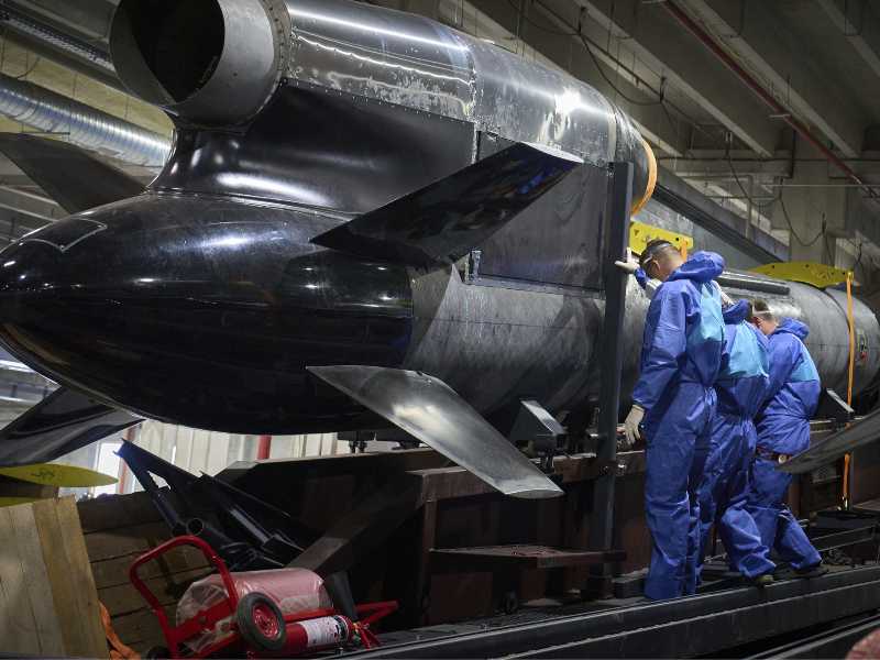 Un missile ucraina Flamingo (foto LaPresse)