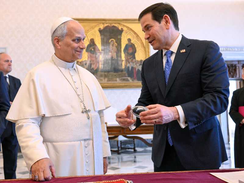 Papa Leone XIV e Marco Rubio