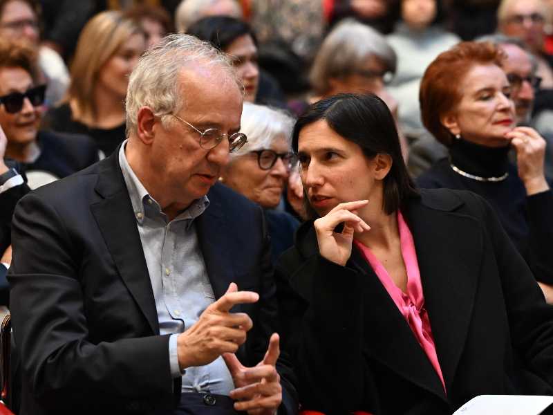 Walter Veltroni e Elly Schlein (Foto Ansa)