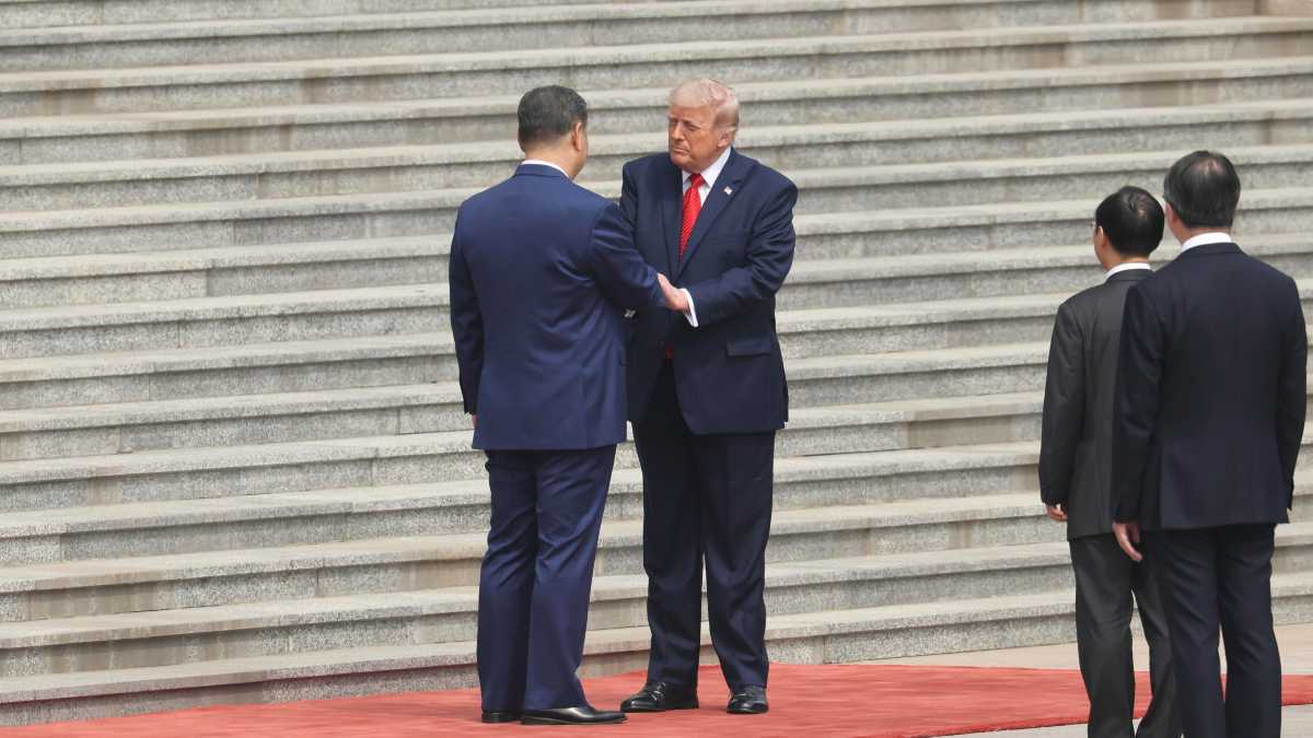 Immagine di Il tappeto rosso per Trump a Pechino
