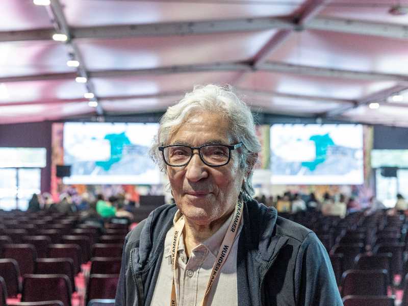 Boualem Sansal al 38° Salone internazionale del libro di Torino (foto Lapresse)