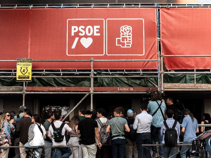La sede nazionale del Psoe a Madrid (GettyImages)