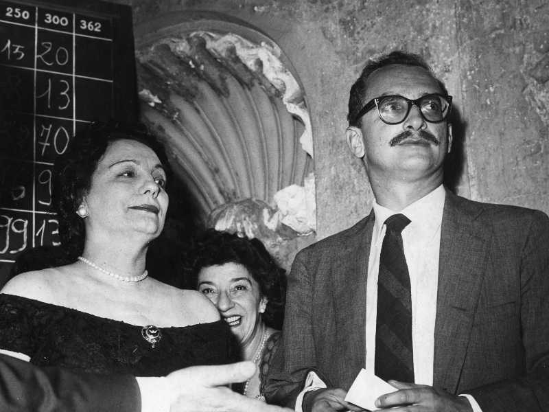 Giangiacomo Feltrinelli e Maria Bellonci. Foto Olycom