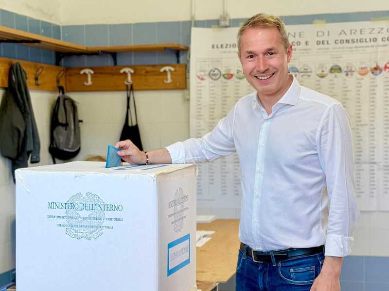 Marco Donati, candidato sindaco ad Arezzo (foto Ansa)