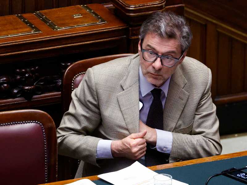 Il ministro dell'Economia Giancarlo Giorgetti (foto Ansa)