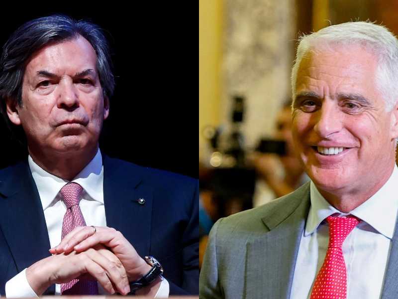 Carlo Messina e Andrea Orcel (Foto Ansa)