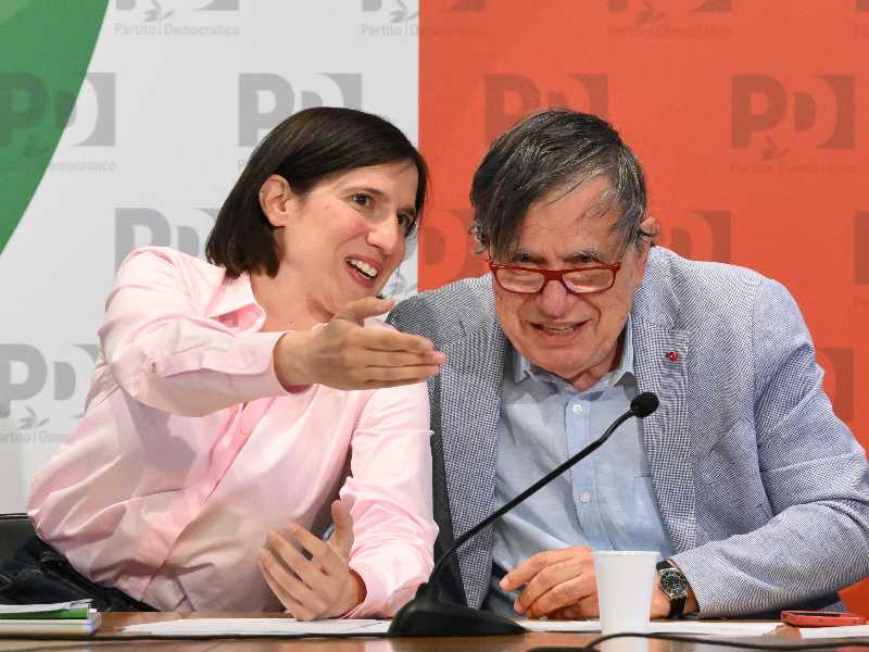 Elly Schlein e Giorgio Parisi - foto Ansa
