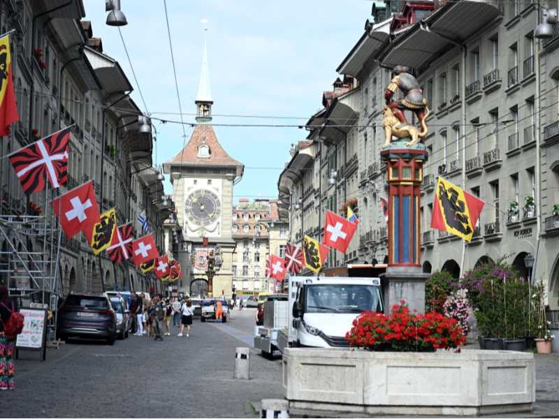 Una area centrare di Berna (foto Getty Images)