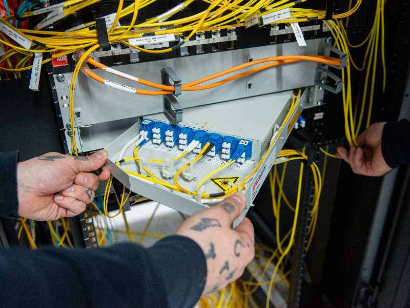 Il data center del Polo tecnologico. Foto LaPresse